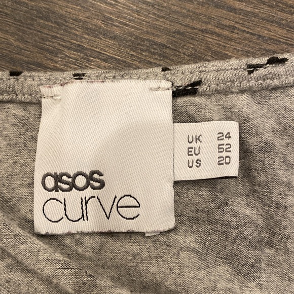 ASOS curve 3/4 sleeve stars & hearts mini dress size 24 GC 6:27 - Picture 2 of 2